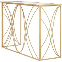 Mauro Ferretti Console en métal doré avec étagère miroir 120x40x80 cm