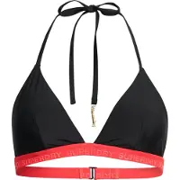 Superdry Femme Haut de Bikini Triangle élastiqué Noir Taille: 44