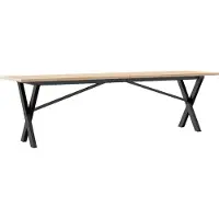 vidaXL Table basse châssis X 160x40x45 cm pin massif & acier