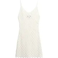 Superdry Crochet Cami Sleeveless Short Dress Beige M Femme