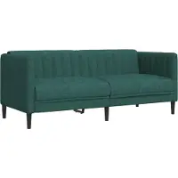 vidaXL Ensemble de canapés 3 pièces vert foncé Tissu
