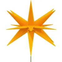 vidaXL Étoiles de Noël LED 3 pièces avec piquet de terre Pliable jaune 57 cm
