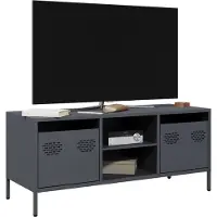 vidaXL Armoire TV anthracite 101,5x39x43,5 cm Acier laminé à froid