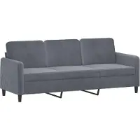 vidaXL Canapé à 3 places Gris foncé 180 cm Velours