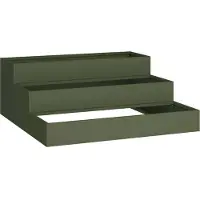 vidaXL Cache-pot de jardin Vert olive 90 x 90 x 35 cm Acier