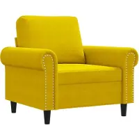 vidaXL Fauteuil jaune 60 cm velours
