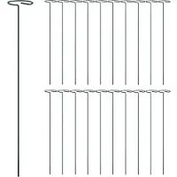 vidaXL Piquets pour plantes de jardin 20 pcs vert foncé 40 cm acier