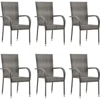 vidaXL Ensemble de jardin 7 pièces Gris