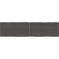 vidaXL Dessus de table bois massif traité bordure assortie