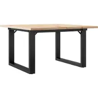 vidaXL Table basse O-cadres 60x60x40cm pin massif et acier