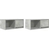vidaXL Armoires TV 2 pcs. Gris béton 60x31x25,5 cm Bois composite