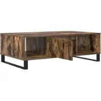 vidaXL Table basse chêne fumé 104x60x35 cm bois composite