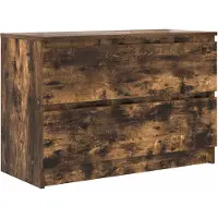 vidaXL Armoire TV chêne fumé 80x35x54 cm Bois composite
