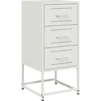 vidaXL Tables de chevet 2 pcs blanc 36x39x78 cm acier