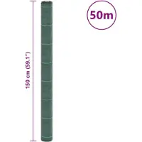 vidaXL Membrane anti-mauvaises herbes vert 1,5x50 m PP