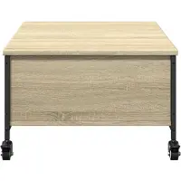 vidaXL Table basse à roulettes chêne Sonoma 91x55x34 cm Bois composite