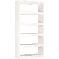 vidaXL Bibliothèque/Séparateur de pièce Blanc 80x30x167,4cm Pin massif