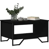 vidaXL Table basse noire 75x51x40 cm Bois composite