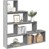 vidaXL Étagère séparatrice de pièce 4 niveaux sonoma gris