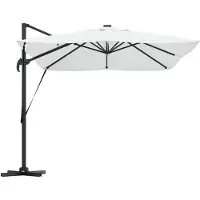 vidaXL Parasol sable 352 x 251 x 265 cm polyester et aluminium