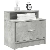 vidaXL Tables de chevet avec tiroir 2 pcs gris béton 51x31x47 cm