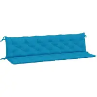 vidaXL Coussins de banc de jardin 2 pcs. Bleu clair 200x50x7 cm Tissu Oxford