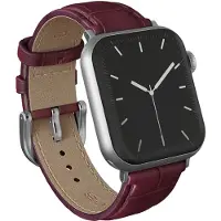 Burga Bracelet en cuir véritable pour Apple Watch | 38/40/41/42 mm - Mobwife / Silver