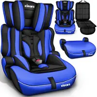 Kiduku Siège auto pour enfants Siège auto 9-36kg Groupe 1+2+3 Noir/Bleu