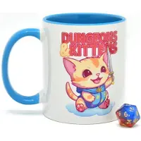 GlassStaff Coffret cadeau Tasse & Dé D20 Dungeons & Kittens