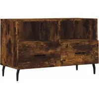 vidaXL Armoire TV chêne fumé 80x36x50 cm Bois composite