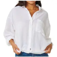 Rip Curl Premium Surf Holiday Long Sleeve Shirt Blanc XS Femme