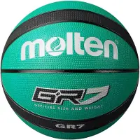 Molten Bgr7-Gk Ballon De Basket Vert/Noir Taille 7