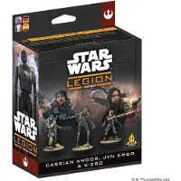Atomic Mass Games Star Wars : Legion : Cassian Andor, Jyn Erso et K-2SO - Accessoires de jeu - EN/FR/DE/ES