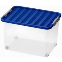 Heidrun HDR Clipbox 52x36x34cm mD.45l avec couvercle, avec 4 roulettes