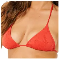 Rip Curl Oasis Sliding Tri Bikini Top Rouge XS Femme