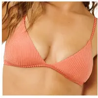 Rip Curl Luxe Surf Fixed Tri Bikini Top Rose L Femme