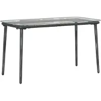 vidaXL Table de jardin noire 80 x 40 x 45 cm en polyrotin
