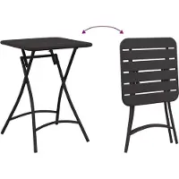 vidaXL Table de bistrot anthracite 55 x 55 x 72,5 cm