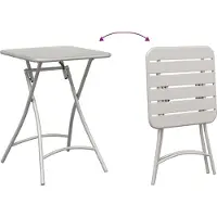 vidaXL Table de bistrot beige 55 x 55 x 72,5 cm Acier thermolaqué