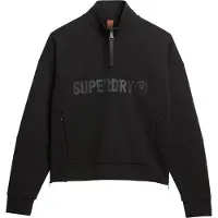 Superdry Active Tech Logo Relaxed Half Zip Sweatshirt Noir M Femme