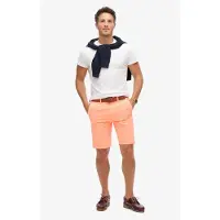 Superdry Vintage Officer Chino Shorts Orange 28 Homme