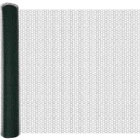 vidaXL : Clôture en treillis soudé, PVC, vert, 1 x 100 mètres