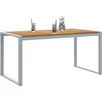 vidaXL Table de jardin Grise 160 x 80 x 75 cm Bois massif d'acacia