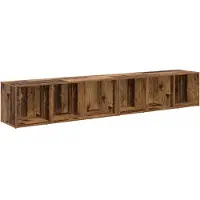 vidaXL Meuble TV 2 pièces Bois ancien 37 x 35 x 107 cm Matériau dérivé du bois