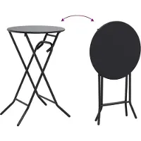 vidaXL Table de jardin anthracite 50 x 50 x 72 cm en métal