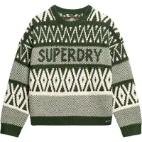 Superdry Branded Pattern Sweater Vert M Femme