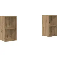 vidaXL Ensemble de meubles TV , 2 pièces, chêne Artisan, 37 x 37 x 72 cm, bois d'ingénierie