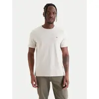 Tommy Hilfiger T-Shirt 'Flag Embroidery' bleu marine / rouge / blanc / blanc cassé