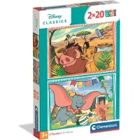 Clementoni - 2 x 20 pièces - Classique Disney