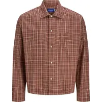 Jack & Jones Austin Clean Check Long Sleeve Shirt Marron S Homme